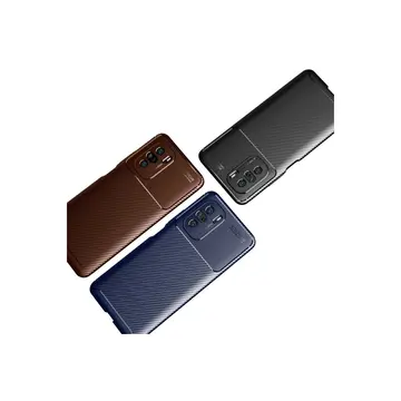 Xiaomi Poco F3 Kılıf Auto Focus Karbon Kapak - Lacivert