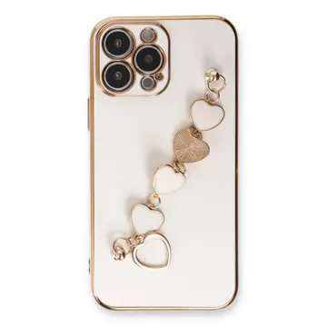 İphone 14 Pro Max Kılıf Esila Silikon - Beyaz