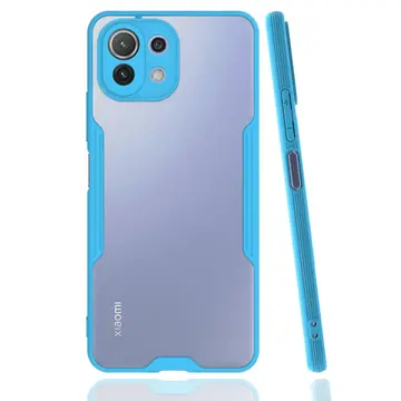 Xiaomi Mi 11 Lite Kılıf Platin Silikon - Mavi