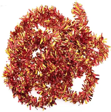 Mor Turuncu Renk 4 Cm Genişlik Garland Çift Renk Sim Süs 180 Cm