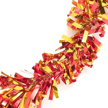 Mor Turuncu Renk 4 Cm Genişlik Garland Çift Renk Sim Süs 180 Cm