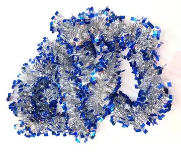 Mor Turuncu Renk 4 Cm Genişlik Garland Çift Renk Sim Süs 180 Cm