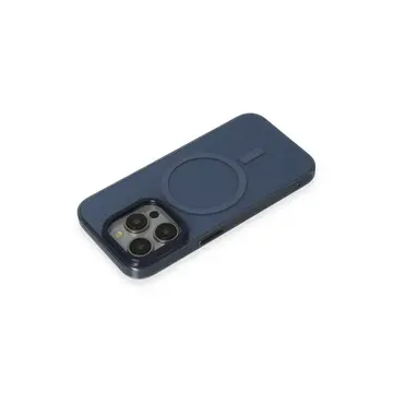 İphone 15 Pro Kılıf Anka Pc Magneticsafe Sert Metal Kapak - Lacivert