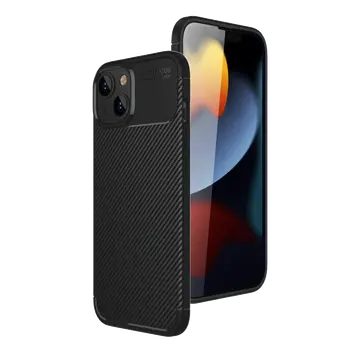 İphone 15 Kılıf Auto Focus Karbon Kapak - Siyah