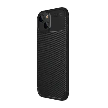 İphone 15 Kılıf Auto Focus Karbon Kapak - Siyah