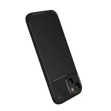 İphone 15 Kılıf Auto Focus Karbon Kapak - Siyah