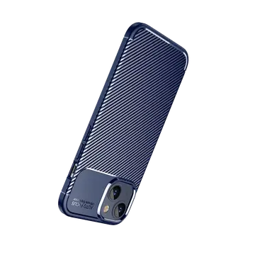 İphone 15 Kılıf Auto Focus Karbon Kapak - Lacivert