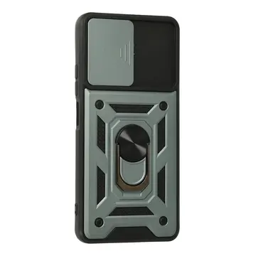 Xiaomi Poco F3 Kılıf Pars Lens Yüzüklü Silikon - Yeşil