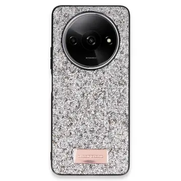 Onegif Xiaomi Redmi A3 4g Bright Simli Kapak - Gümüş
