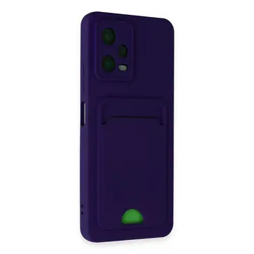 Xiaomi Poco X5 5g Kılıf Kelvin Kartvizitli Silikon - Derin Mor