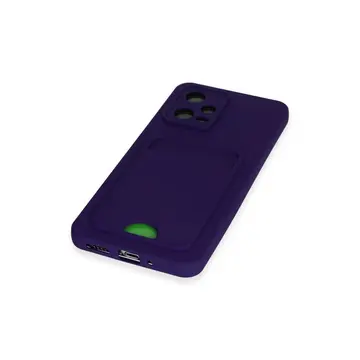 Xiaomi Poco X5 5g Kılıf Kelvin Kartvizitli Silikon - Derin Mor