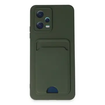 Xiaomi Poco X5 5g Kılıf Kelvin Kartvizitli Silikon - Koyu Yeşil