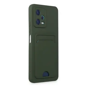 Xiaomi Poco X5 5g Kılıf Kelvin Kartvizitli Silikon - Koyu Yeşil