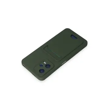 Xiaomi Poco X5 5g Kılıf Kelvin Kartvizitli Silikon - Koyu Yeşil