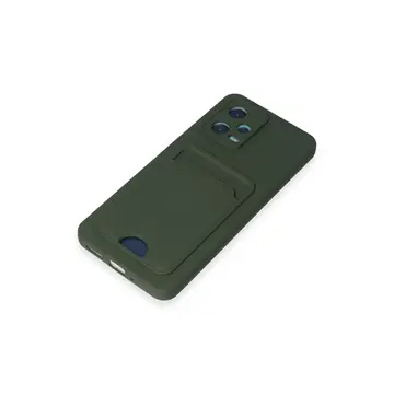 Xiaomi Poco X5 5g Kılıf Kelvin Kartvizitli Silikon - Koyu Yeşil