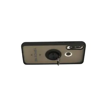 Huawei Y6p Kılıf Montreal Yüzüklü Silikon Kapak - Siyah