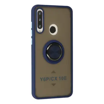 Huawei Y6p Kılıf Montreal Yüzüklü Silikon Kapak - Lacivert