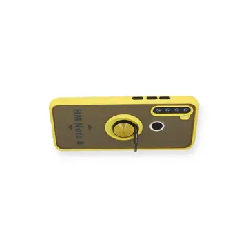Xiaomi Redmi Note 8 Kılıf Montreal Yüzüklü Silikon Kapak - Sarı