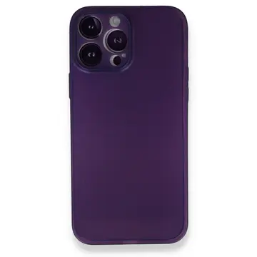 İphone 14 Pro Max Kılıf Pp Ultra İnce Kapak - Mor