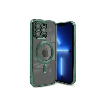 İphone 15 Pro Kılıf Kross Magneticsafe Kapak - Koyu Yeşil