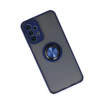 Samsung Galaxy A23 4g Kılıf Montreal Yüzüklü Silikon Kapak - Lacivert
