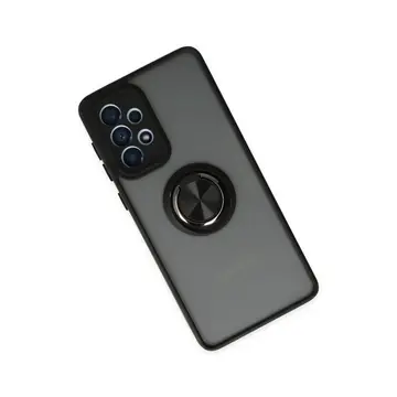 Samsung Galaxy A33 5g Kılıf Montreal Yüzüklü Silikon Kapak - Siyah