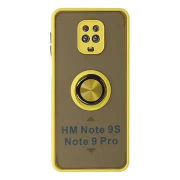 Xiaomi Redmi Note 9 Pro Kılıf Montreal Yüzüklü Silikon Kapak - Sarı