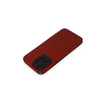 İphone 15 Pro Max Kılıf Loop Deri Silikon - Kırmızı
