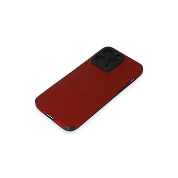 İphone 15 Pro Max Kılıf Loop Deri Silikon - Kırmızı