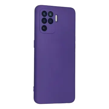 Oppo Reno 5 Lite Kılıf Nano İçi Kadife Silikon - Mor