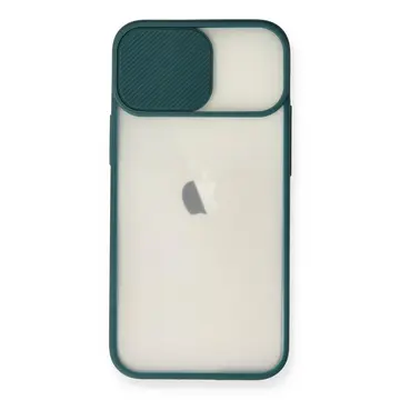 İphone 11 Kılıf Palm Buzlu Kamera Sürgülü Silikon - Yeşil