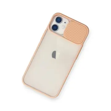 İphone 11 Kılıf Palm Buzlu Kamera Sürgülü Silikon - Pembe