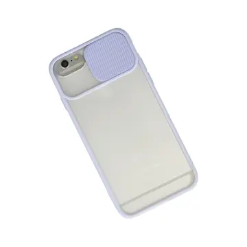 İphone 6 Kılıf Palm Buzlu Kamera Sürgülü Silikon - Lila