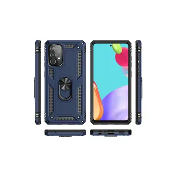 Samsung Galaxy A33 5g Kılıf Sofya Yüzüklü Silikon Kapak - Lacivert