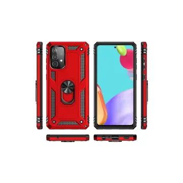 Samsung Galaxy A33 5g Kılıf Sofya Yüzüklü Silikon Kapak - Kırmızı
