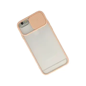 İphone 6 Plus Kılıf Palm Buzlu Kamera Sürgülü Silikon - Pembe