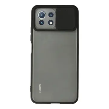 Xiaomi Mi 11 Lite Kılıf Palm Buzlu Kamera Sürgülü Silikon - Siyah