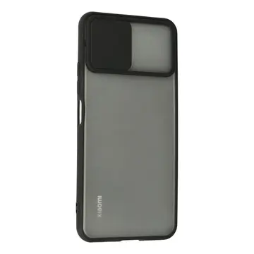 Xiaomi Mi 11 Lite Kılıf Palm Buzlu Kamera Sürgülü Silikon - Siyah