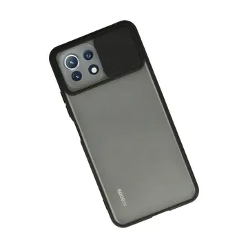 Xiaomi Mi 11 Lite Kılıf Palm Buzlu Kamera Sürgülü Silikon - Siyah