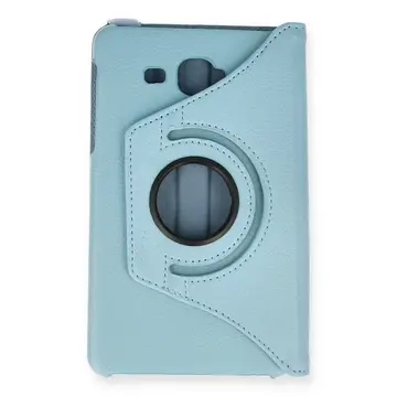 Samsung Galaxy T280 Tab A 7 Kılıf 360 Tablet Deri Kılıf - Turkuaz