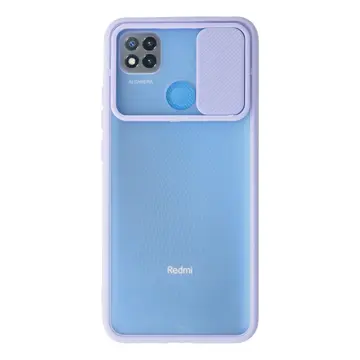 Xiaomi Redmi 9c Kılıf Palm Buzlu Kamera Sürgülü Silikon - Lila