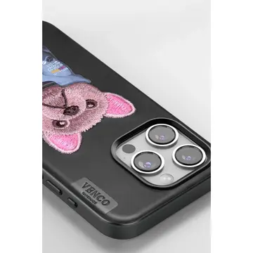 Venco  İphone 15 Pro Cute Desenli Kapak - Siyah