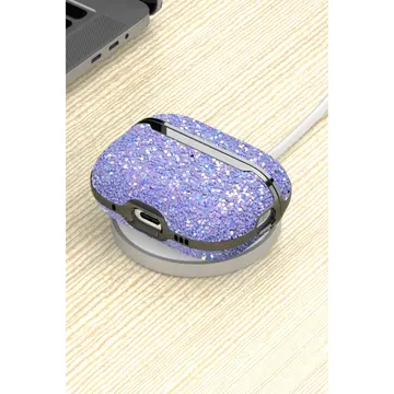 Onegif  Airpods 2 (2.nesil) Bright Simli Airpods Kapak - Derin Mor