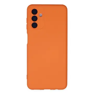 Samsung Galaxy A04s Kılıf Nano İçi Kadife Silikon - Turuncu