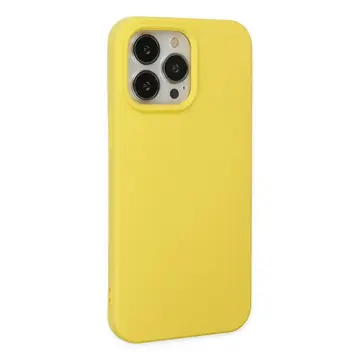İphone 15 Pro Kılıf Nano İçi Kadife Silikon - Sarı