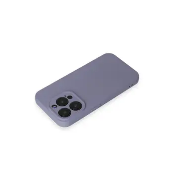 İphone 15 Pro Kılıf Nano İçi Kadife Silikon - Lila