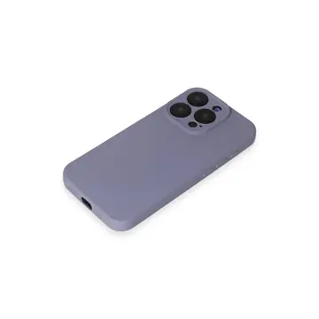 İphone 15 Pro Kılıf Nano İçi Kadife Silikon - Lila