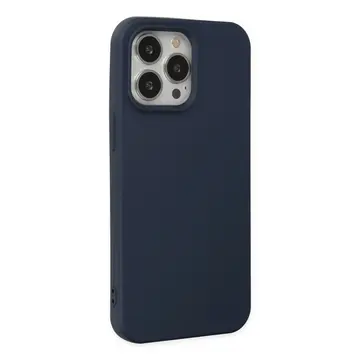 İphone 15 Pro Kılıf Nano İçi Kadife Silikon - Lacivert