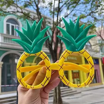 Tropikal Hawaii Ananas Şekilli Parti Gözlüğü 9.5 X 14 Cm