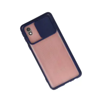 Samsung Galaxy A01 Core Kılıf Palm Buzlu Kamera Sürgülü Silikon - Lacivert